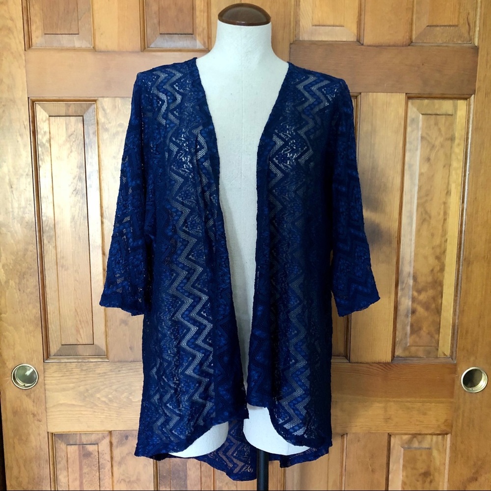 Royal Blue Lace Lindsay LuLaRoe M